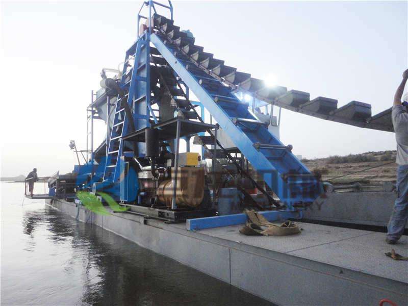 show me various types of gold mining dredges